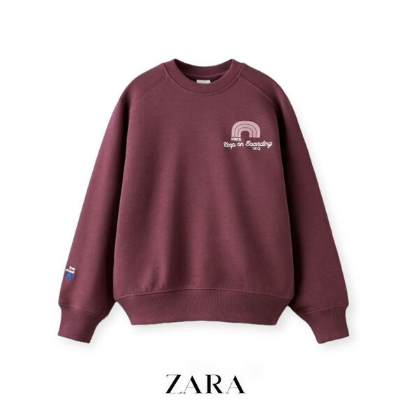Zara Other - ZARA Kids | Burgundy | ARTY SWEATSHIRT